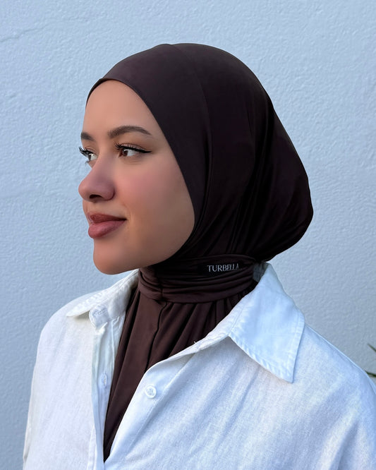 Instant Hijab Dark Brown