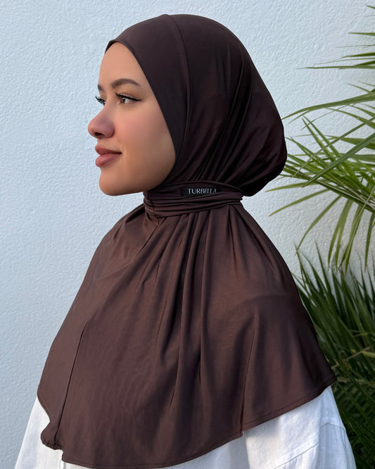 Instant Hijab Dark Brown