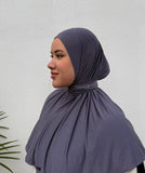 Instant Hijab                                     Gris Ardoises Bleuté