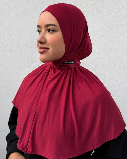Instant Hijab Dark Red