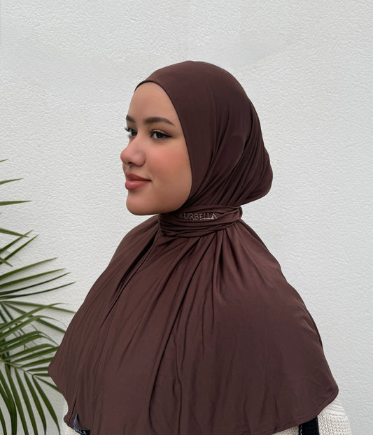 Instant Hijab Brun Cacao