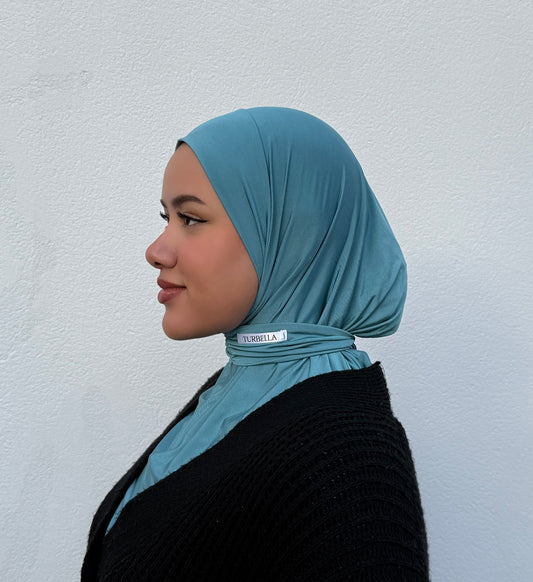 Instant Hijab Bleu Turquoise